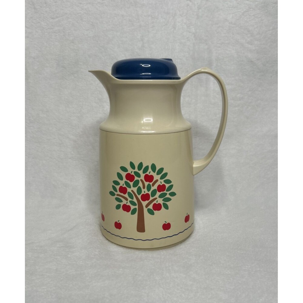 VTG 1984 Thermos Carafe Pitcher Helga Apple Tree W Germany Farmhouse Insulated